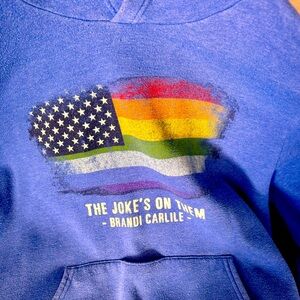 Brandi Carlile hoodie - The Joke’s On Them - men’s (unisex) size L - LGBTQ